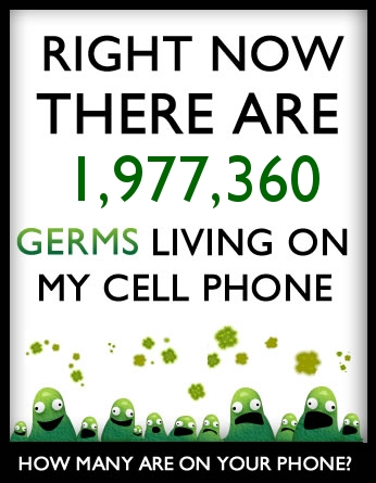 How many germs live on your cell phone?