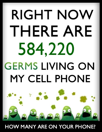 How many germs live on your cell phone?